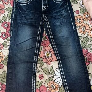 L.A. Idol Kids Blue Jeans with White Stitching